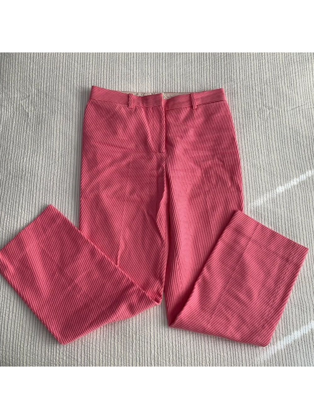 Victoria Beckham High-Waisted Slim Leg Trousers Pants Size 6 [Pink] - Picture 4 of 6